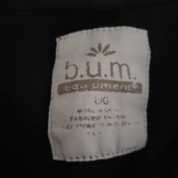 Vintage B.U.M. Equipment Women's Sweatshirt Size L Black Full Zip - Picture 4 of 5